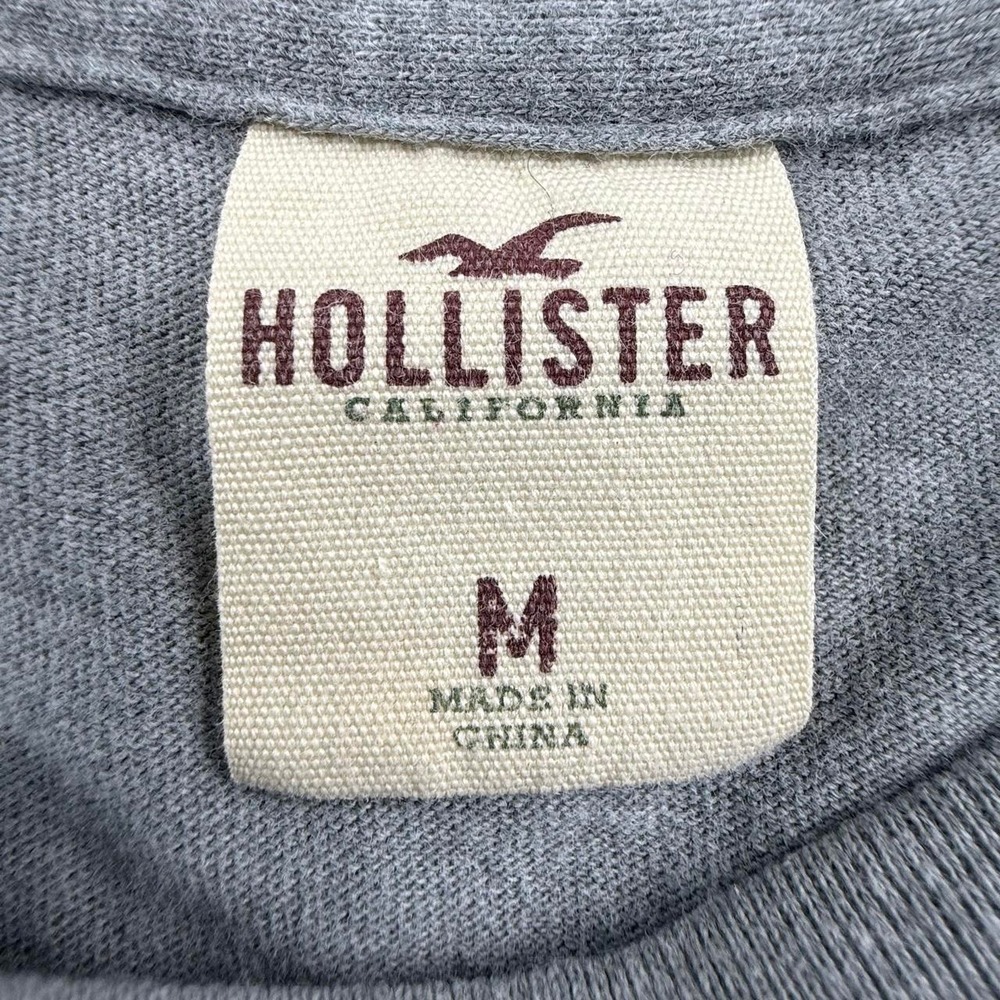 Vintage Y2K Hollister Multi Layer Embroidered Long Sleeve Surfing Tee Grey M - Picture 3 of 7